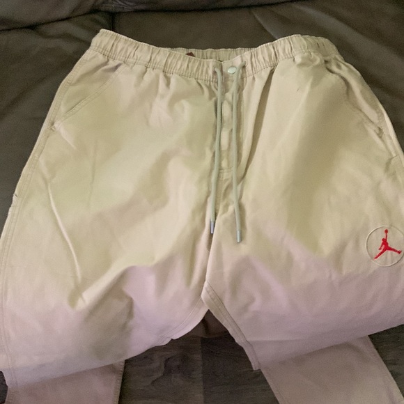 NWT tall Jordan Collab Travis Scott Carpenters khaki canvas pants XLT joggers - Picture 8 of 16